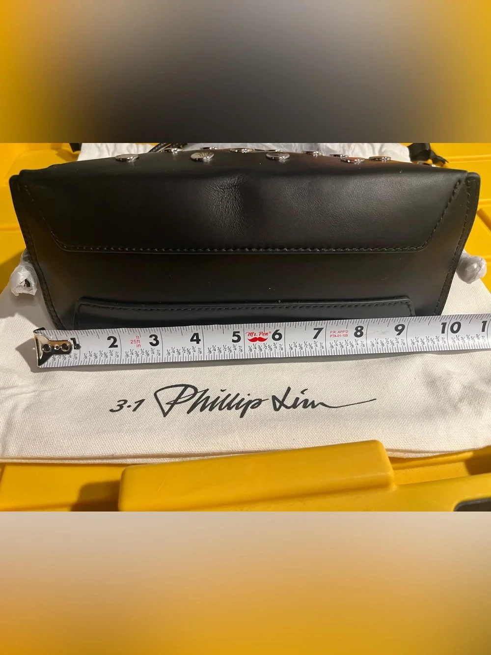 3.1 Phillip Lim ID Petite Soft 100% Lamb Leather Shoulder Bag with Studs